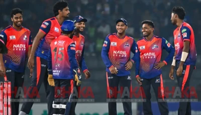 বিপিএলে নাটকীয় জয়ে কোয়ালিফায়ারে রাজশাহী