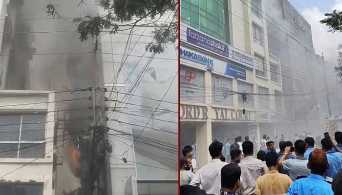ধানমন্ডিতে বহুতল ভবনে আগুন, নিয়ন্ত্রণে ৪ ইউনিট