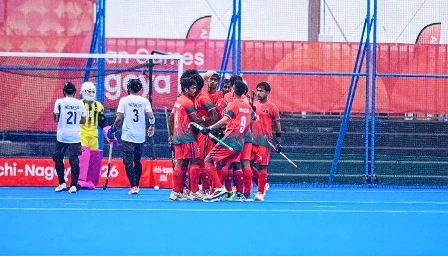 এশিয়ান গেমসে টানা দ্বিতীয় জয় পেল বাংলাদেশ হকি দল